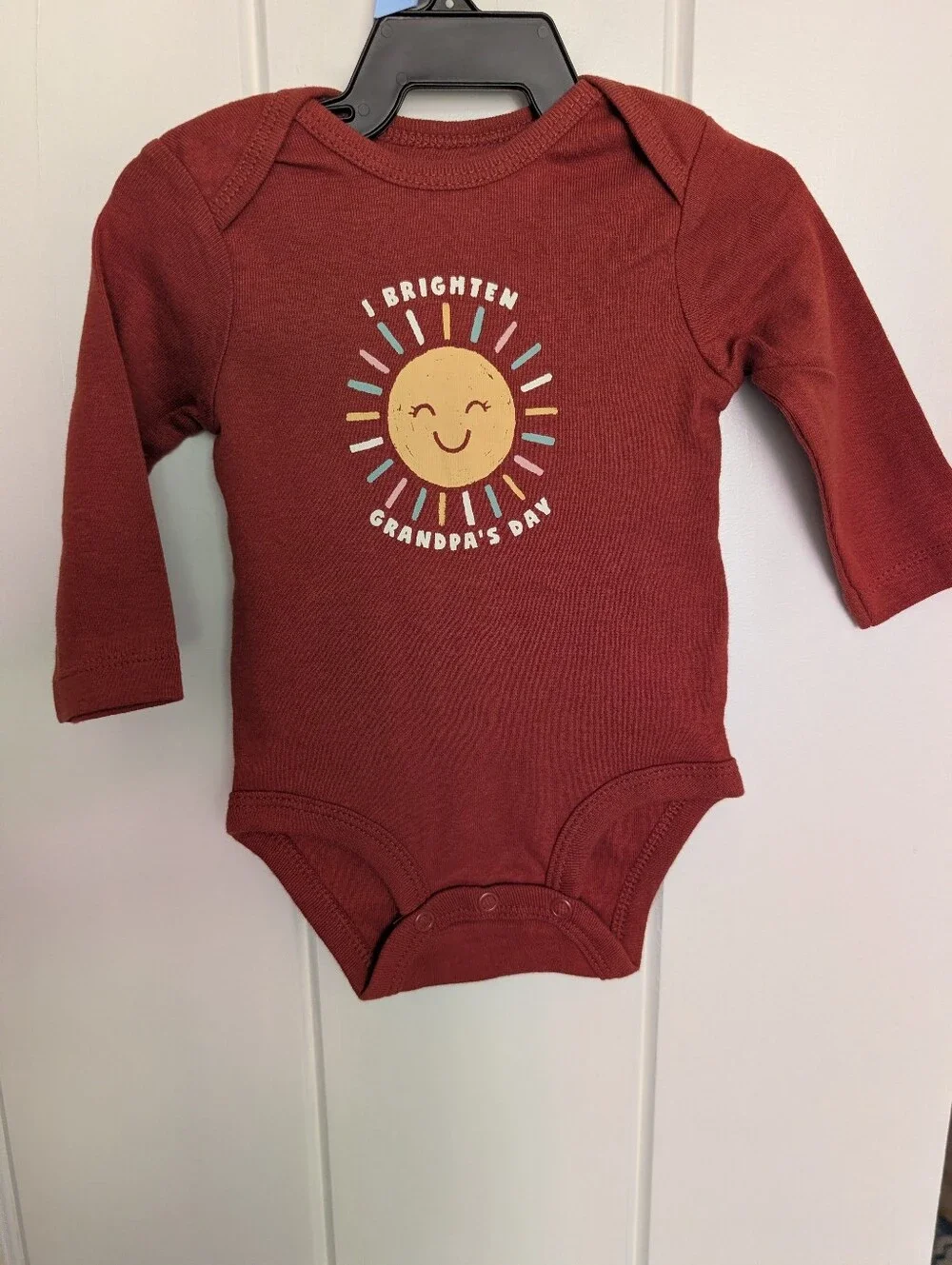 NWOT Carter's 0-3 Month Brighten Grandpa's Day Bodysuit